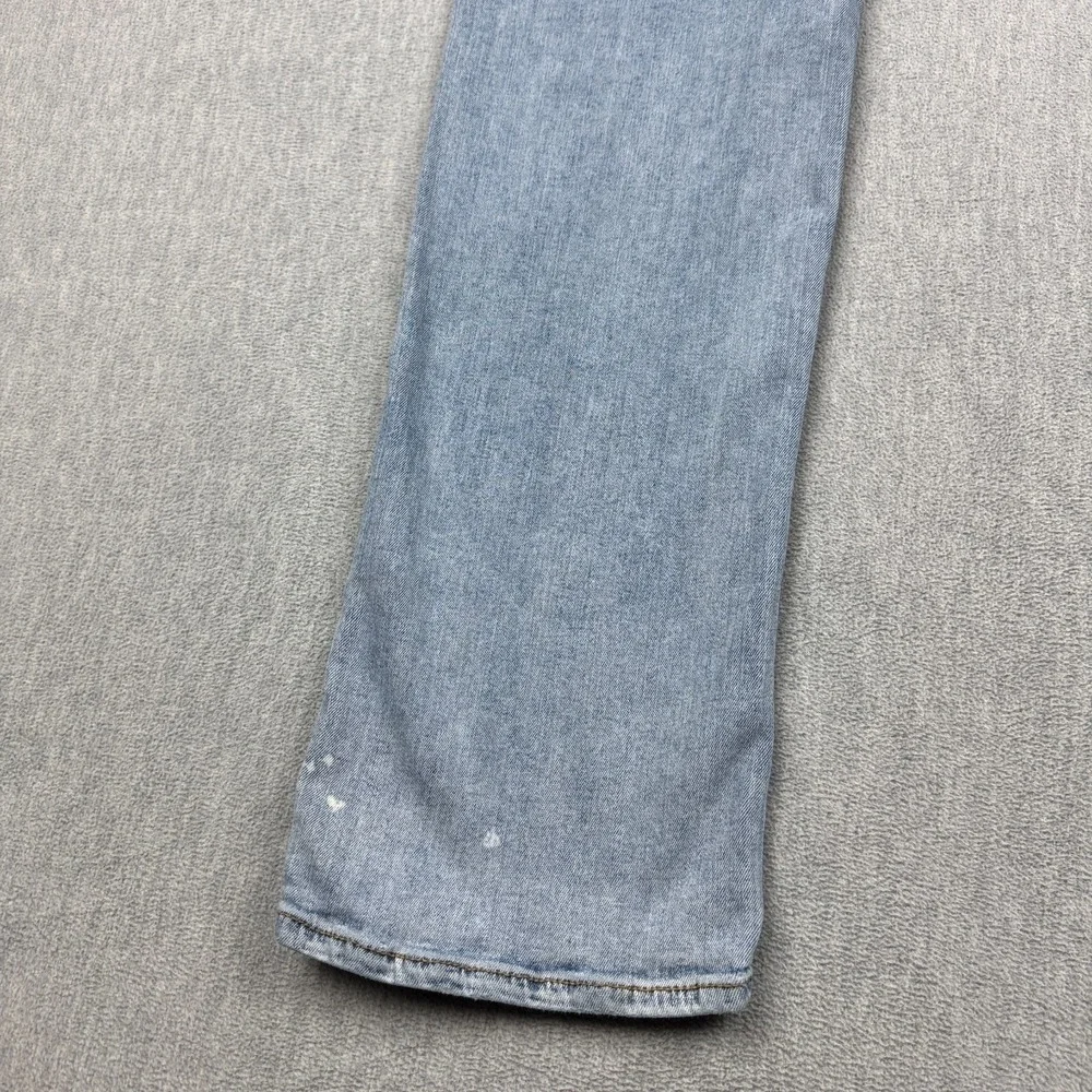 True Religion Jeans Mens 34 Blue Ricky Relaxed Straight Flap Pocket Light Wash